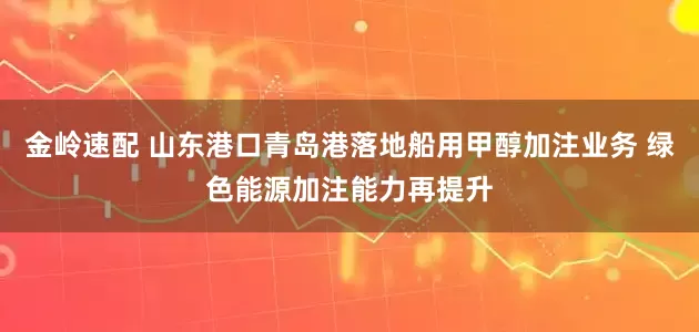金岭速配 山东港口青岛港落地船用甲醇加注业务 绿色能源加注能力再提升