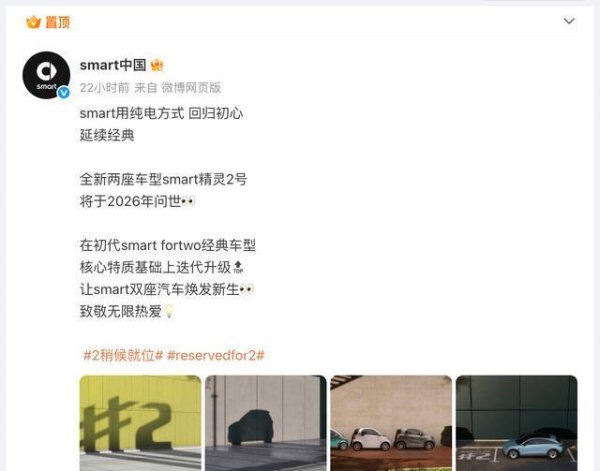 千层金 从大到小：smart官宣两座回归
