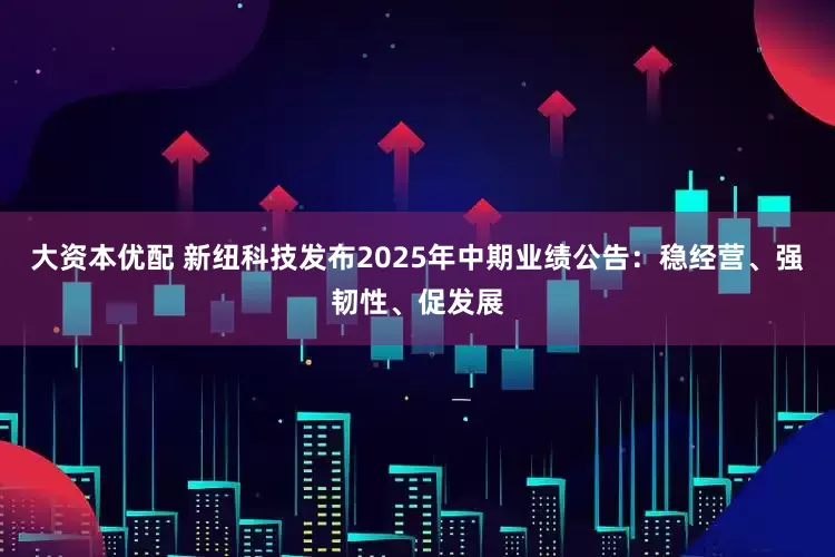大资本优配 新纽科技发布2025年中期业绩公告:稳经营、强韧性、促发展